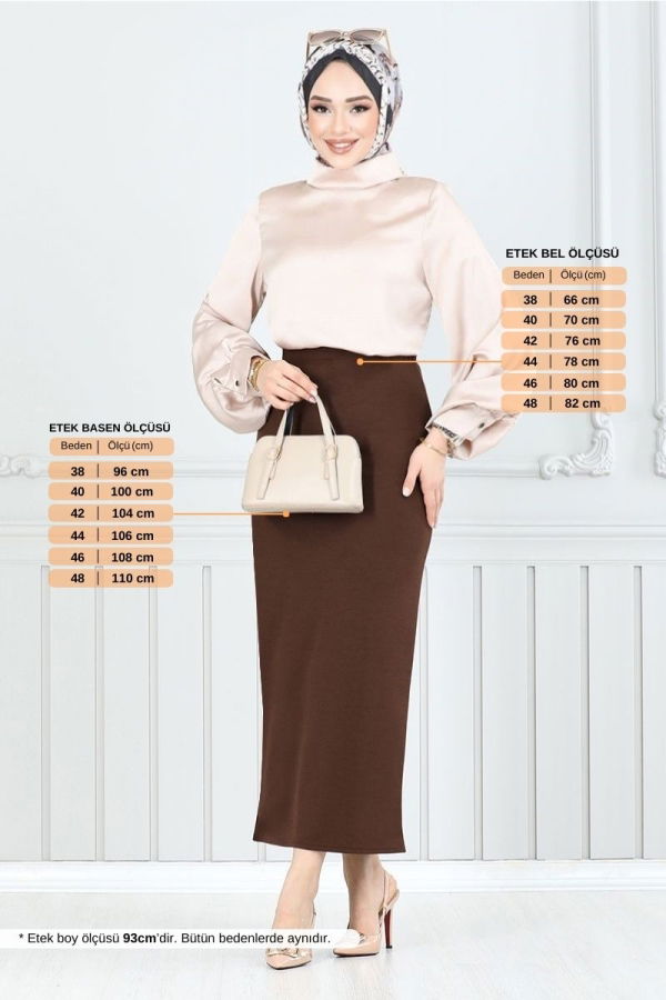 Modaselvim NET 20%+20% DISCOUNT IN THE CARD Skirts 101HBS932-M Brown
