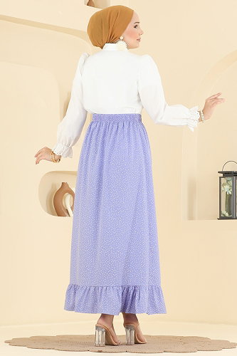 moda selvim Skirts 129NZRK1200 Blue - Thumbnail