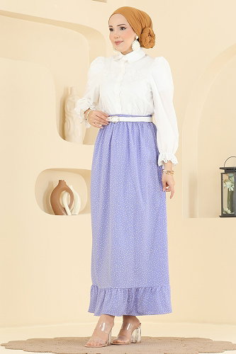 moda selvim التنانير أزرق 129NZRK1200 - Thumbnail