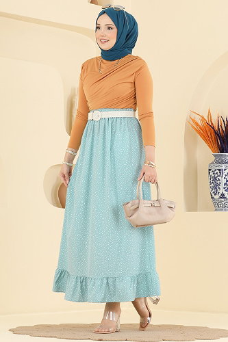 moda selvim Skirts 129NZRK1200 Mint - Thumbnail