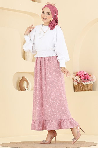 moda selvim التنانير وردي 129NZRK1200 - Thumbnail