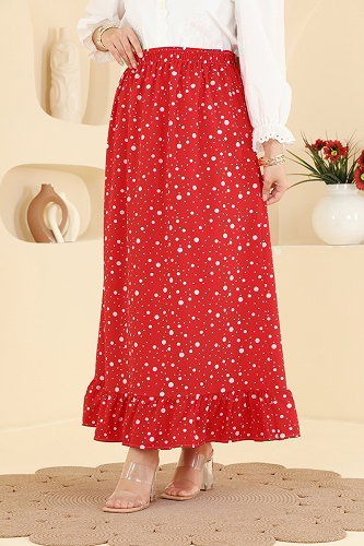 moda selvim التنانير احمر 131NZRK1200 - Thumbnail