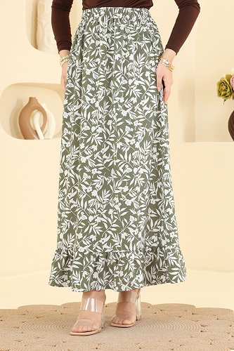 moda selvim التنانير اخضر عفني 132NZRK1200 - Thumbnail