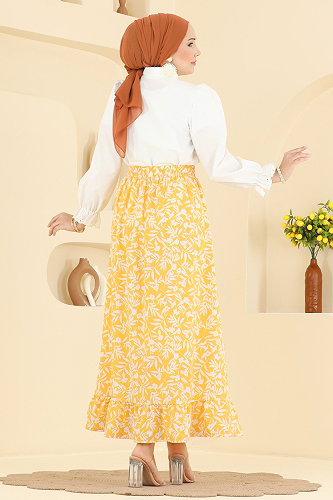 moda selvim التنانير أصفر 132NZRK1200 - Thumbnail