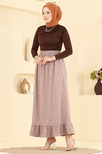 moda selvim التنانير بيج 133NZRK1200 - Thumbnail