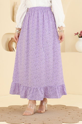 moda selvim التنانير ليلكي 134NZRK1200 - Thumbnail