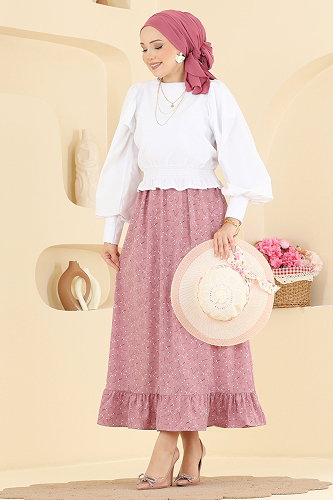 moda selvim التنانير وردي 134NZRK1200 - Thumbnail