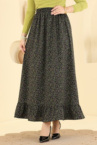 moda selvim Skirts 136NZRK1200 Black - Thumbnail