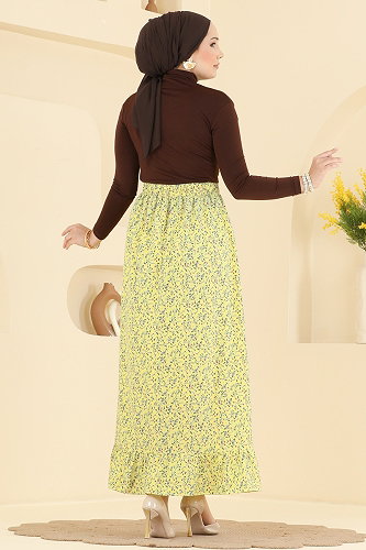 moda selvim التنانير أصفر 136NZRK1200 - Thumbnail