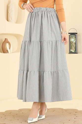 moda selvim التنانير أسود 140NZRK1200 - Thumbnail