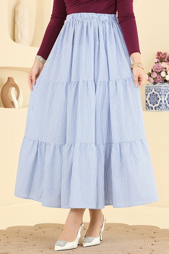 moda selvim Skirts 140NZRK1200 Blue - Thumbnail