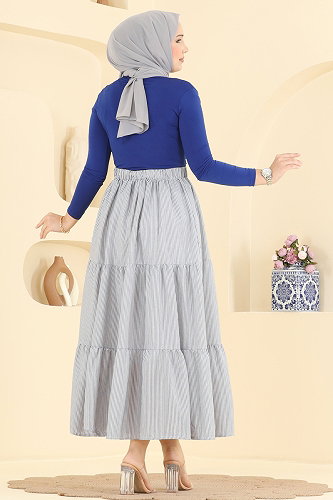 moda selvim Skirts 140NZRK1200 Gray - Thumbnail