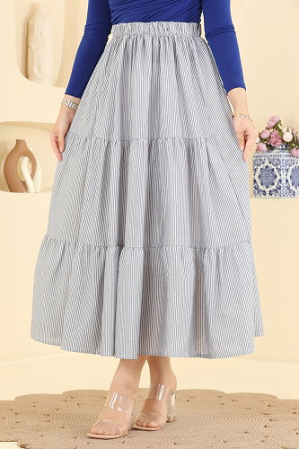 moda selvim التنانير رمادي 140NZRK1200 - Thumbnail