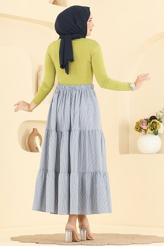 moda selvim Skirts 140NZRK1200 Navy Blue - Thumbnail