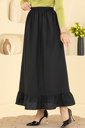 moda selvim Skirts 148NZRK1200 Black - Thumbnail