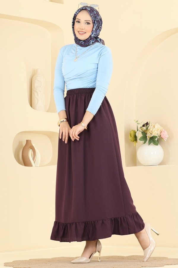 Modaselvim Skirt Skirts 148NZRK1200 Damson