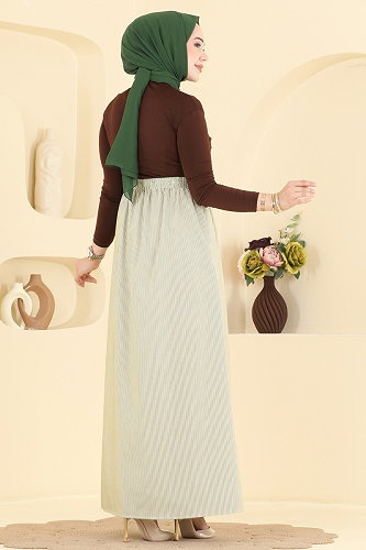 moda selvim Skirts 156NZRK1200 Green - Thumbnail
