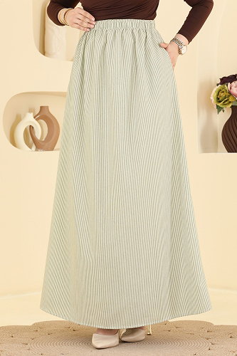 moda selvim التنانير أخضر 156NZRK1200 - Thumbnail