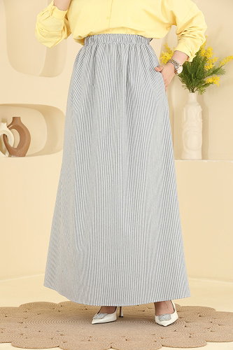 moda selvim Skirts 156NZRK1200 Navy Blue - Thumbnail