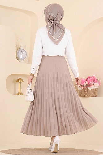 moda selvim التنانير بيج 199NZRK1200 - Thumbnail
