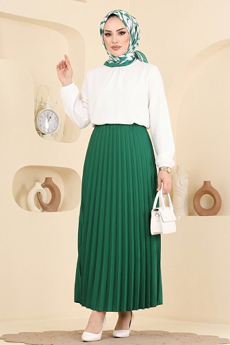 moda selvim التنانير أخضر 199NZRK1200 - Thumbnail