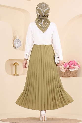 moda selvim Skirts 199NZRK1200 Oil Green - Thumbnail