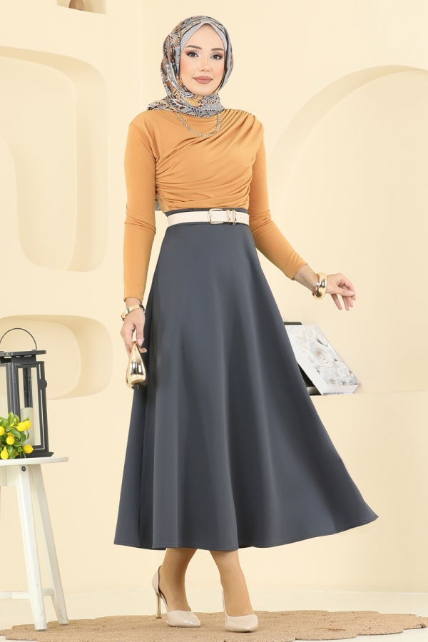 Modaselvim Skirt Skirts 2060TEG847 Anthracite