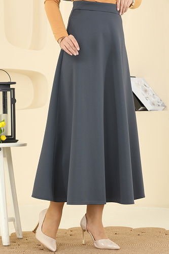 moda selvim Skirts 2060TEG847 Anthracite - Thumbnail