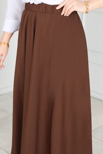 moda selvim Skirts 3005KTR750 Brown - Thumbnail