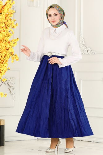 B.L.U. - Skirts 3019BLU797 Navy Blue