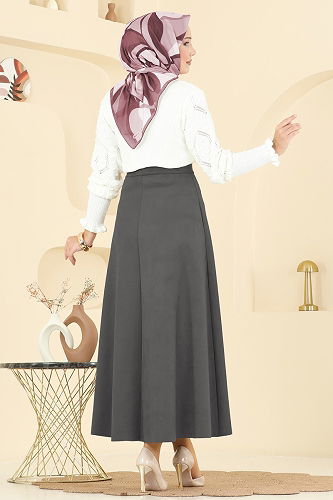 moda selvim Skirts 3228HBS856 Anthracite - Thumbnail