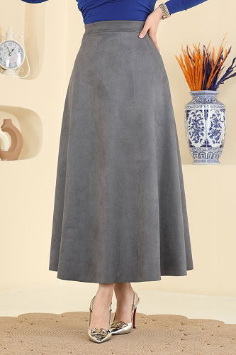 moda selvim Skirts 3228HBS856 Gray - Thumbnail