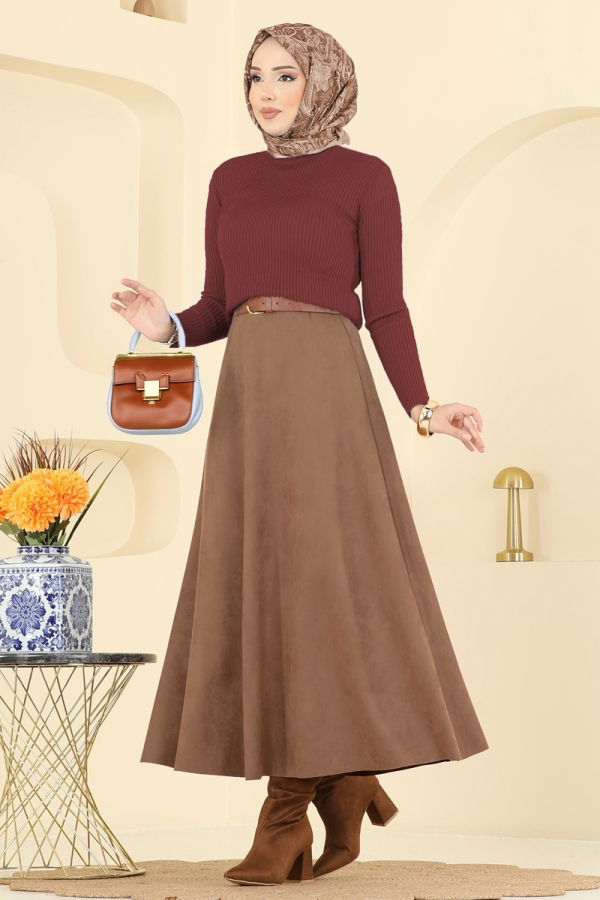 Modaselvim Skirt Skirts 3228HBS856 Light Tan