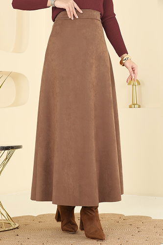 moda selvim Skirts 3228HBS856 Light Tan - Thumbnail