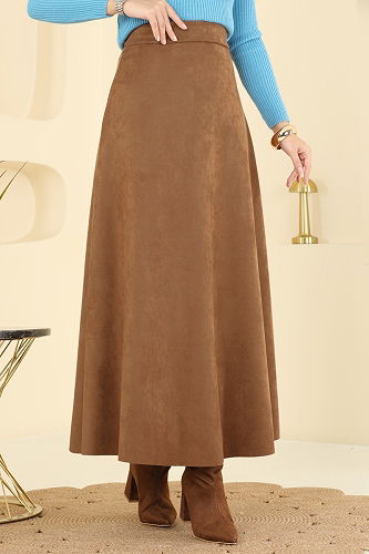 moda selvim التنانير عسلي 3228HBS856 - Thumbnail