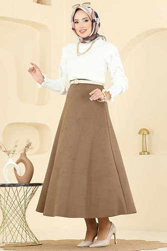 moda selvim التنانير بيج 3228HBS856 - Thumbnail