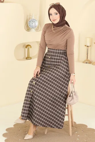 H.B.S. - Skirts 3267HBS856 Pattern 3 Vision&Brown