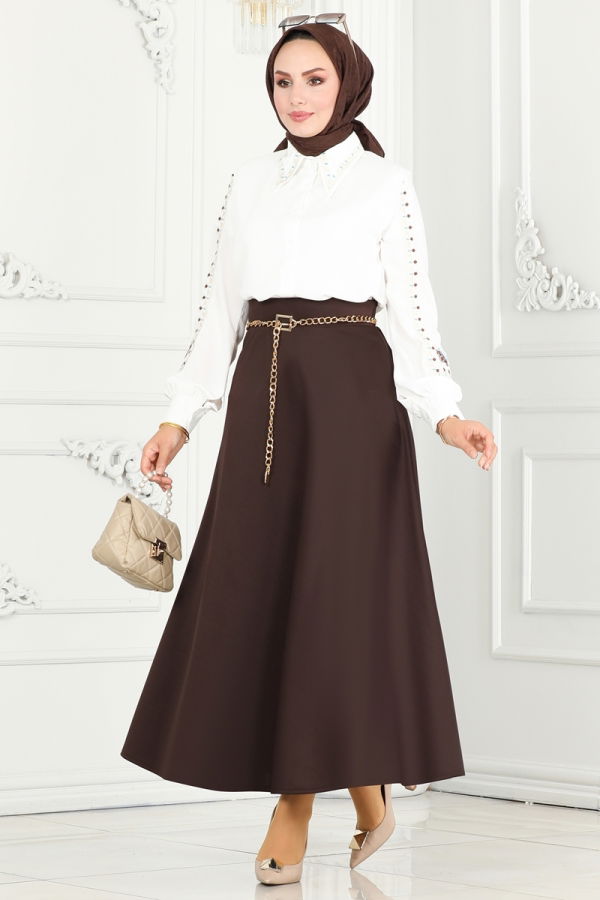 Modaselvim Skirt Skirts 410MP806 Bitter Brown