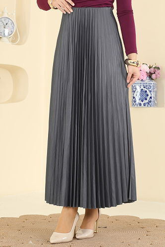 moda selvim Skirts 4537BRZ597 Anthracite - Thumbnail