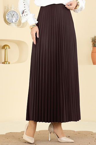 moda selvim Skirts 4537BRZ597 Bitter Brown - Thumbnail