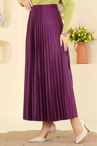 moda selvim Skirts 4537BRZ597 Damson - Thumbnail