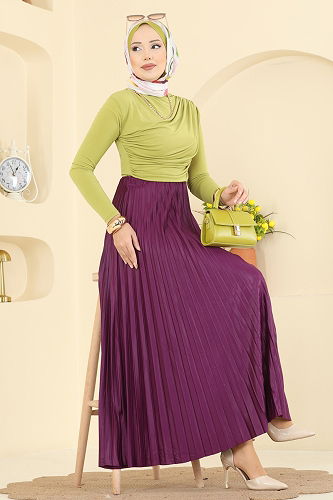 moda selvim التنانير توتي 4537BRZ597 - Thumbnail