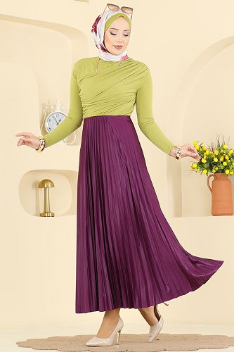 moda selvim التنانير توتي 4537BRZ597 - Thumbnail