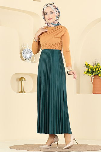 moda selvim التنانير زيتي 4537BRZ597 - Thumbnail