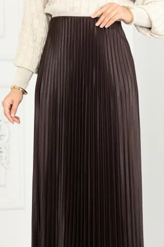 moda selvim Skirts 460MP806 Brown - Thumbnail