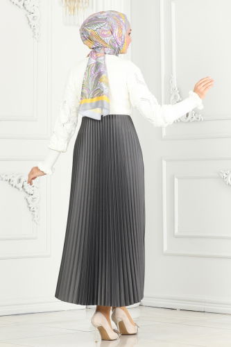 moda selvim Skirts 460MP806 Gray - Thumbnail