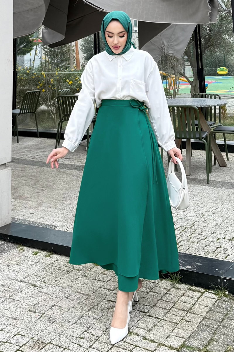 Skirts 4697ALGK1170 Emerald - Moda Selvim