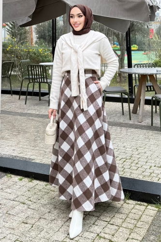 A.L.G.K. - Skirts 4700ALGK1170 Pattern 1 Brown