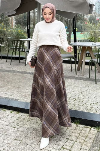 A.L.G.K. - Skirts 4700ALGK1170 Pattern 1 Brown