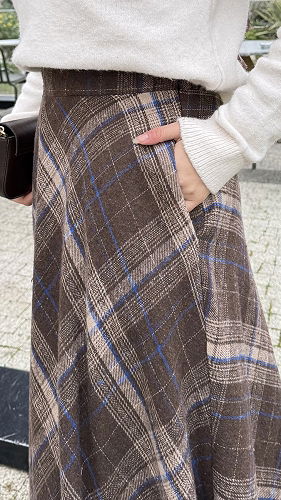 moda selvim Skirts 4700ALGK1170 Pattern 1 Brown - Thumbnail